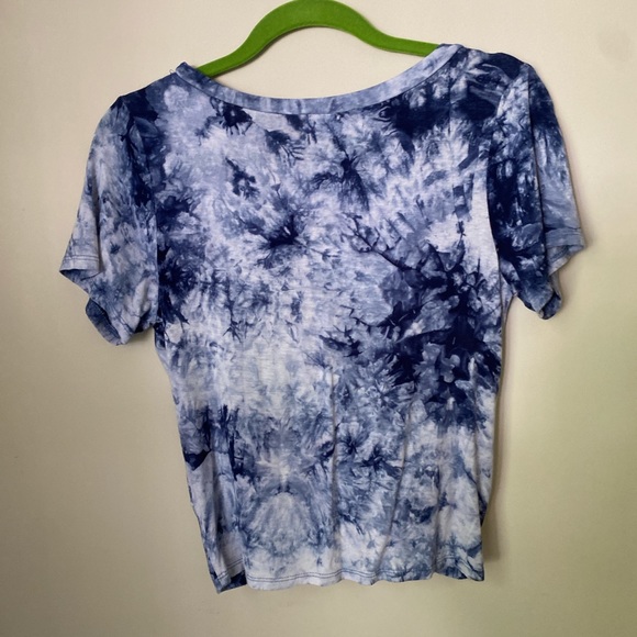 Blue tie dye cropped tee - Picture 2 of 2